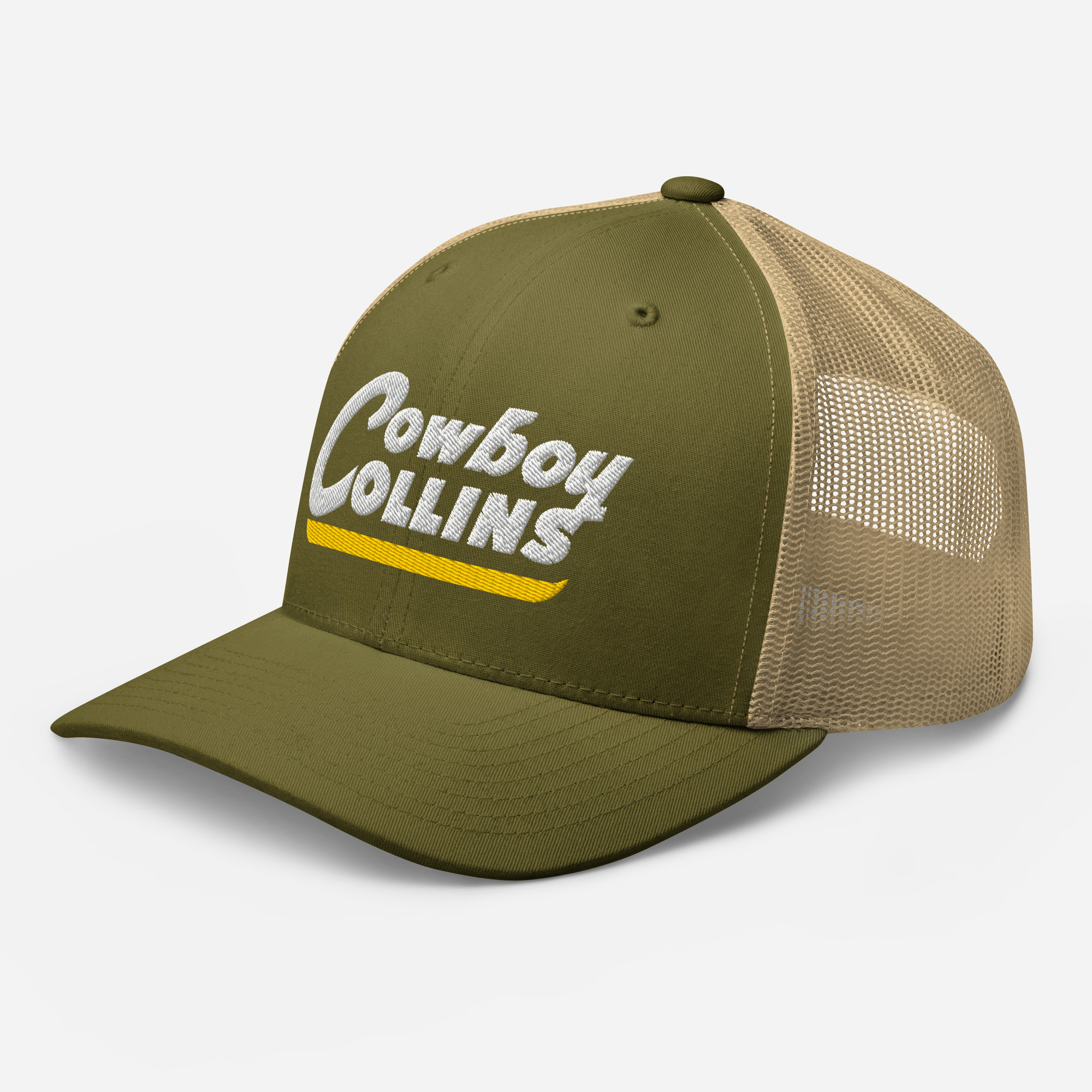 Cowboy Collins Trucker Cap – Moss & Khaki
