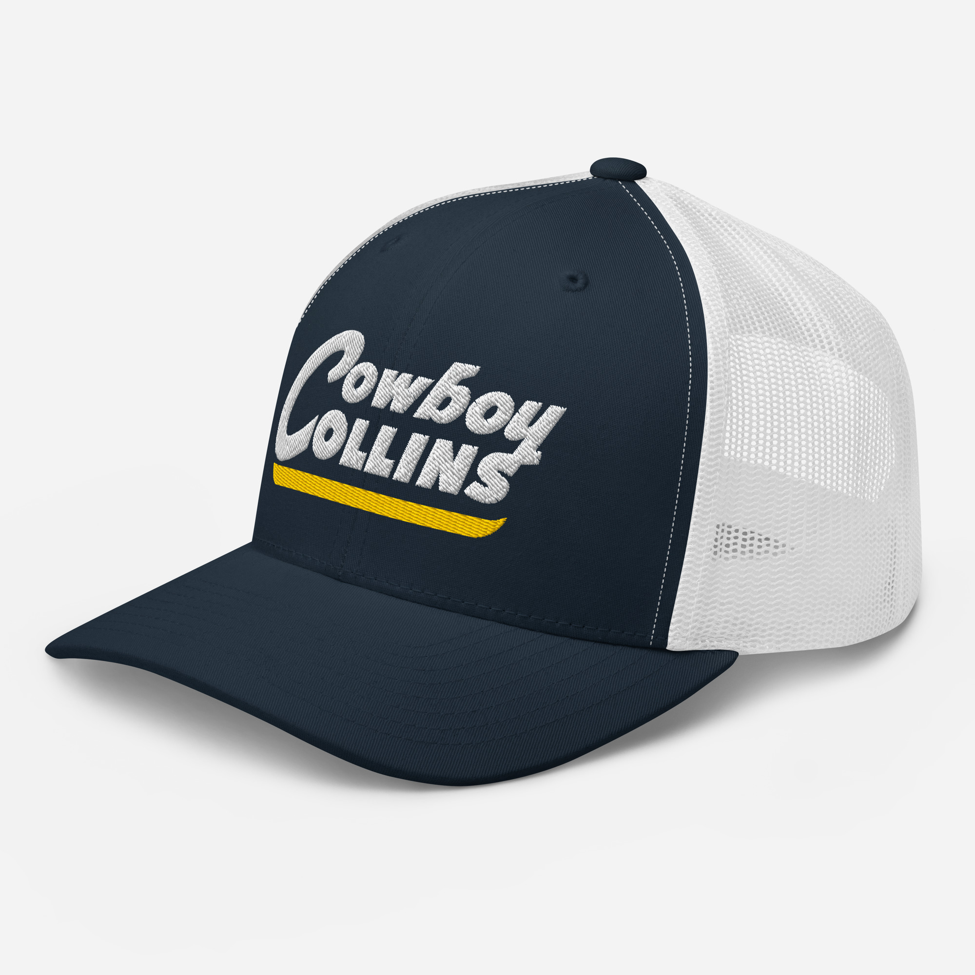 Cowboy Collins Trucker Cap - Navy & White