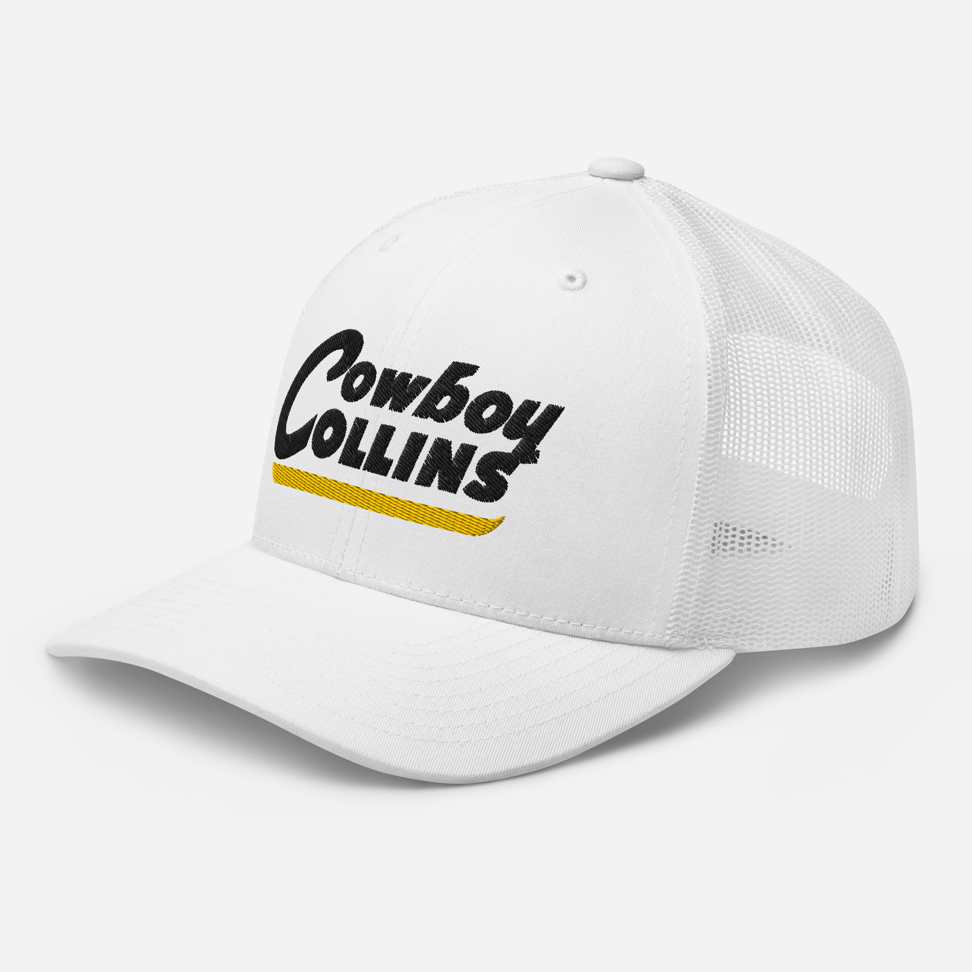 Cowboy Collins Trucker Cap – Pure White